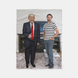 You Met President Donald Trump Add Your Photo Fleece Blanket