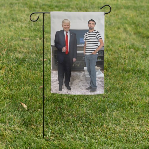 You Met President Donald Trump  Add Your Photo Garden Flag