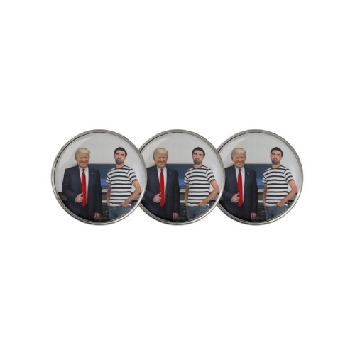 You Met President Donald Trump  Add Your Photo Golf Ball Marker