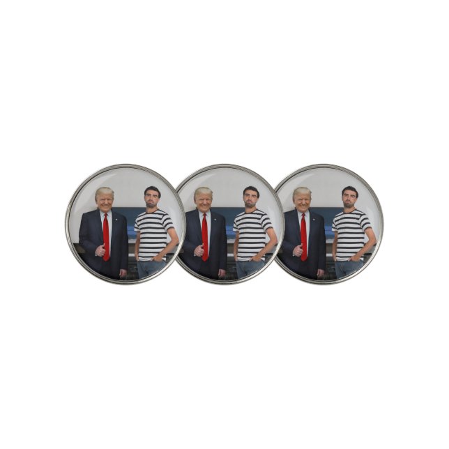 You Met President Donald Trump | Add Your Photo Golf Ball Marker (3 Up)