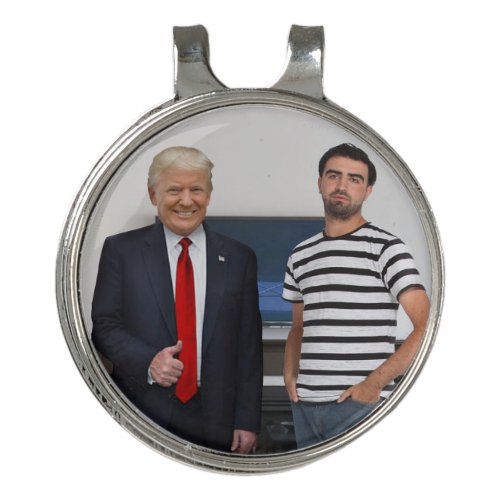 You Met President Donald Trump  Add Your Photo Golf Hat Clip