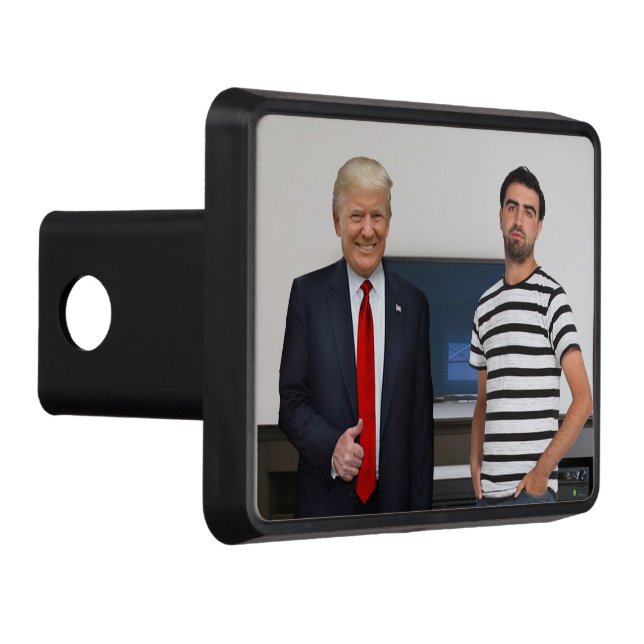 You Met President Donald Trump | Add Your Photo Hitch Cover (Right)