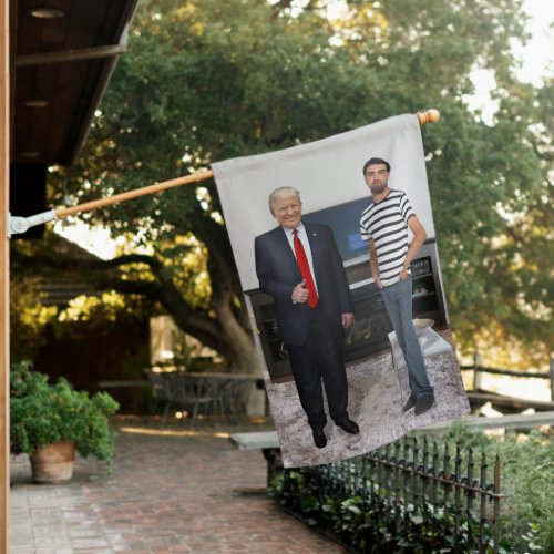 You Met President Donald Trump  Add Your Photo House Flag