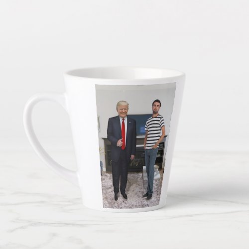 You Met President Donald Trump  Add Your Photo Latte Mug
