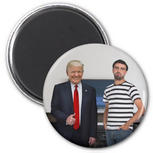 You Met President Donald Trump  Add Your Photo Magnet
