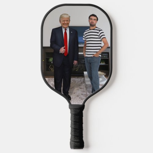 You Met President Donald Trump  Add Your Photo Pickleball Paddle