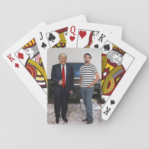 You Met President Donald Trump  Add Your Photo Poker Cards