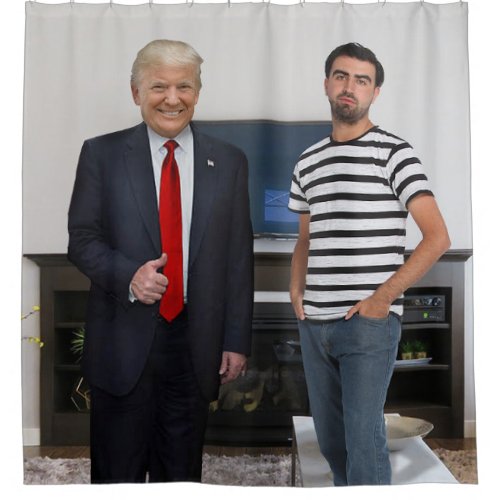You Met President Donald Trump  Add Your Photo Shower Curtain