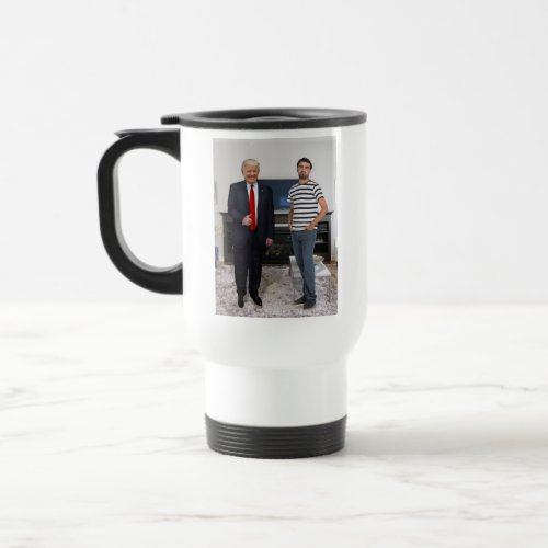 You Met President Donald Trump  Add Your Photo Travel Mug