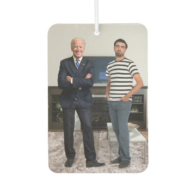 You Met President Joe Biden | Add Your Photo Air Freshener (Front)