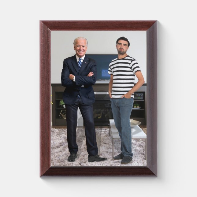 You Met President Joe Biden | Add Your Photo Award Plaque (Vertical)