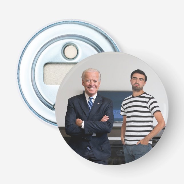 You Met President Joe Biden | Add Your Photo Bottle Opener (Front)