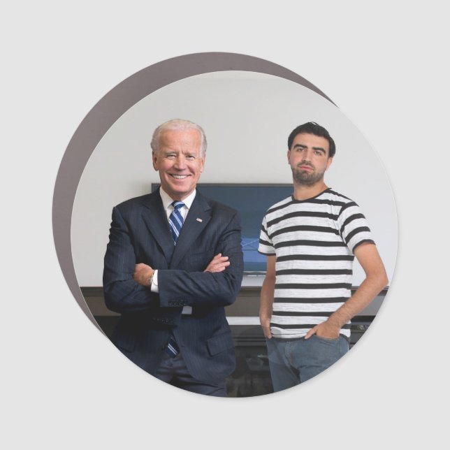 You Met President Joe Biden | Add Your Photo Car Magnet (Front)