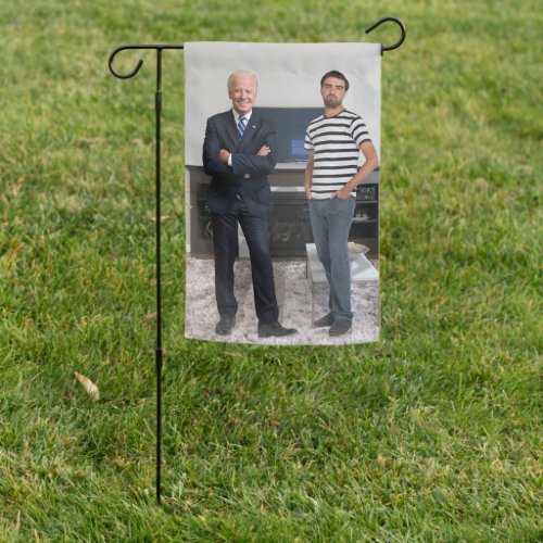 You Met President Joe Biden  Add Your Photo Garden Flag