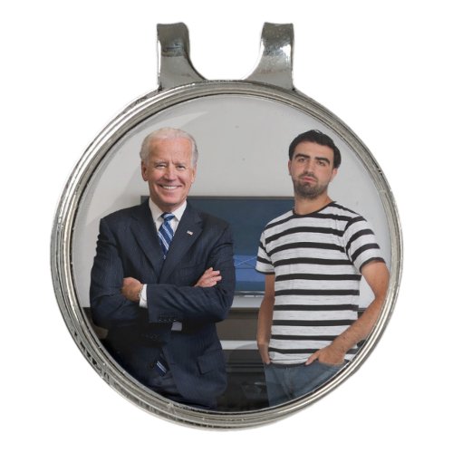 You Met President Joe Biden  Add Your Photo Golf Hat Clip