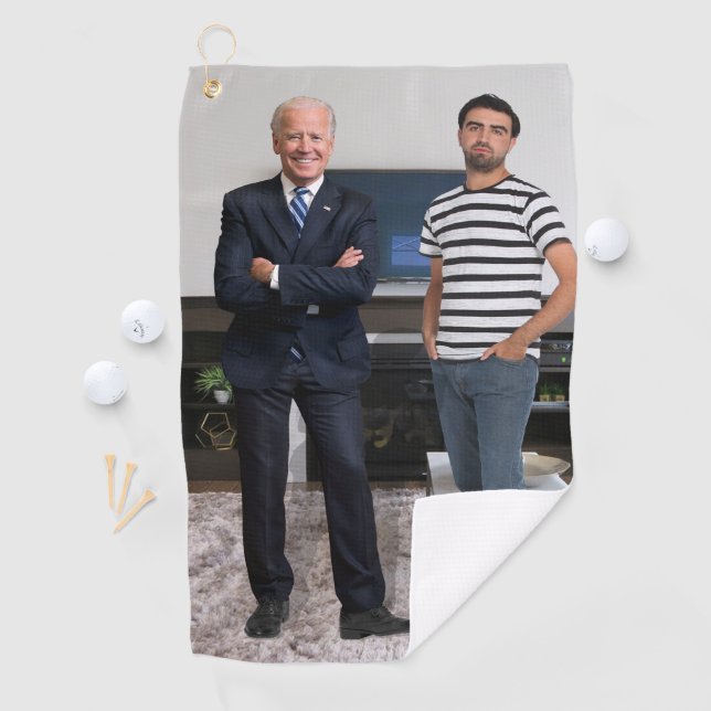 You Met President Joe Biden | Add Your Photo Golf Towel (InSitu)