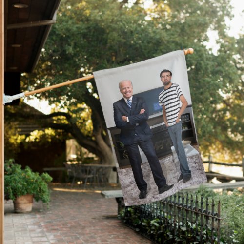 You Met President Joe Biden  Add Your Photo House Flag