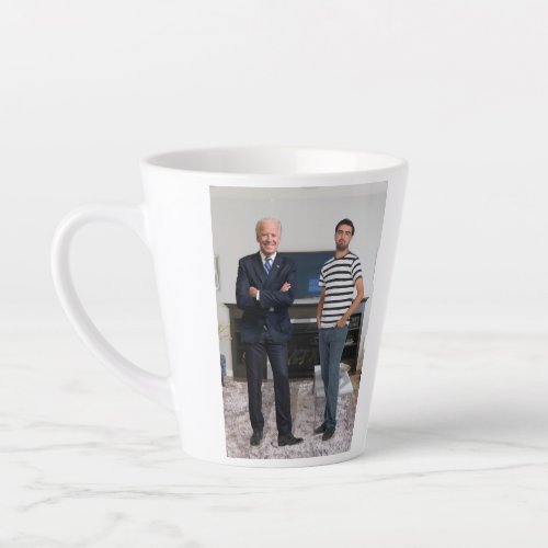 You Met President Joe Biden  Add Your Photo Latte Mug