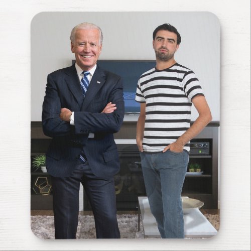 You Met President Joe Biden  Add Your Photo Mouse Pad