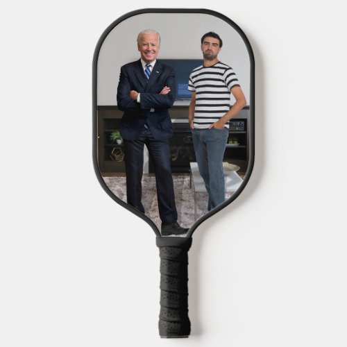 You Met President Joe Biden  Add Your Photo Pickleball Paddle