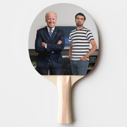 You Met President Joe Biden  Add Your Photo Ping Pong Paddle