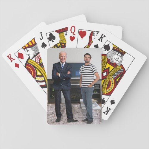 You Met President Joe Biden  Add Your Photo Playing Cards
