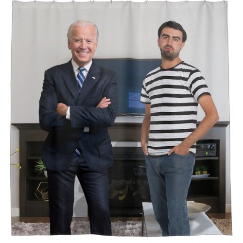 You Met President Joe Biden  Add Your Photo Shower Curtain