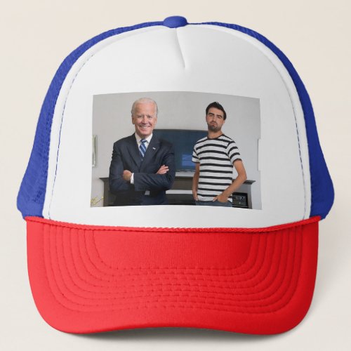 You Met President Joe Biden  Add Your Photo Trucker Hat