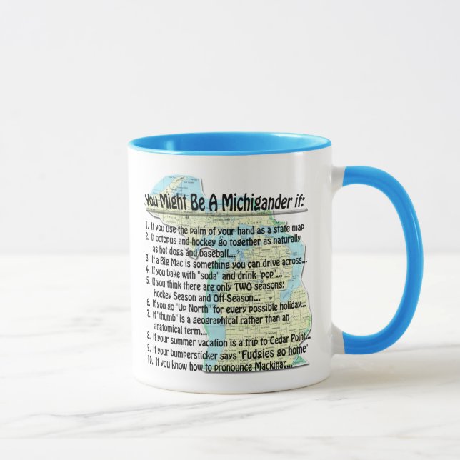 You Might Be A Michigander if: Mug (Right)