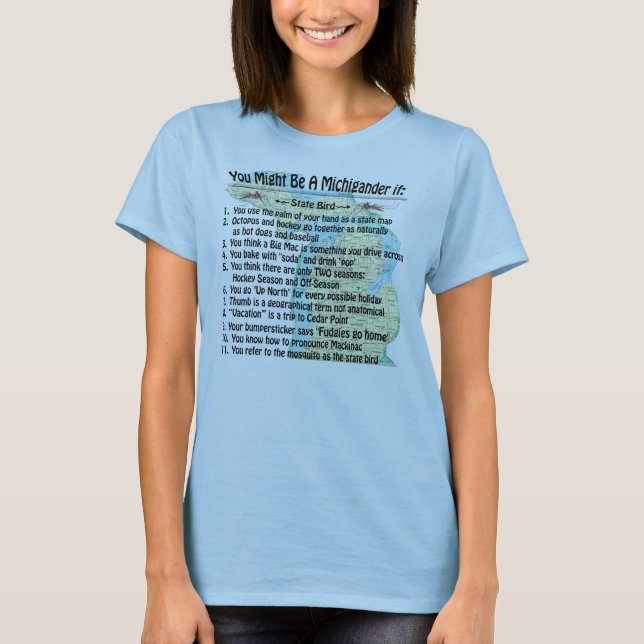 You Might Be A Michigander If: T-Shirt (Front)