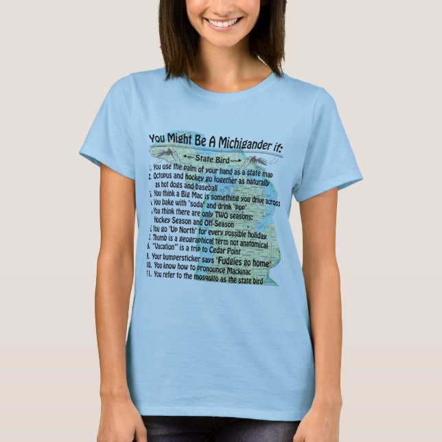 You Might Be A Michigander If: T-Shirt (Front)