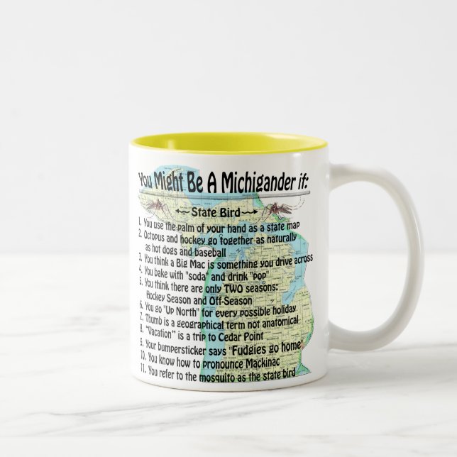 You Might Be A Michigander If: Two-Tone Coffee Mug (Right)