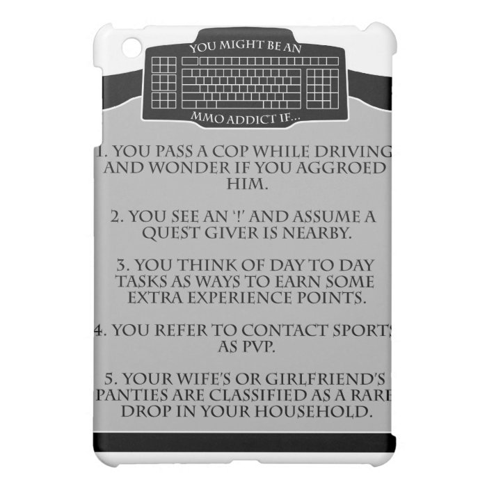 You Might Be An MMO Addict Warning List iPad Mini Case