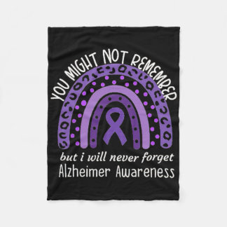 You Might Not Remember Heimerheimer's Awareness Mo Fleece Blanket