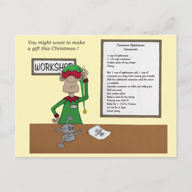 You might want to make a gift this Christmas! Holiday Postcard (Front)