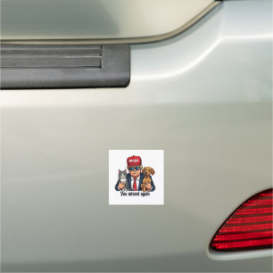You Missed Again Save the Pets Trump Election Car Magnet