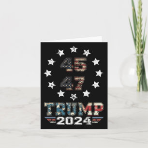 You Missed Trump 2024 Us American Flag 2 Side  Card