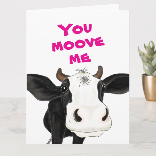 You Moove Me - Valentines Day Card (Small Plant)