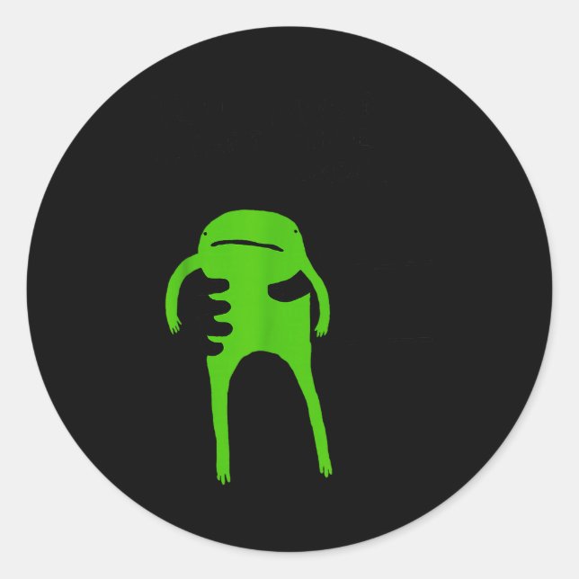 You Must Accept The Frog Funny Meme Saying Quote  Classic Round Sticker (Front)