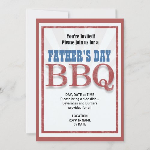 You Must Come Fathers Day Party Invitation