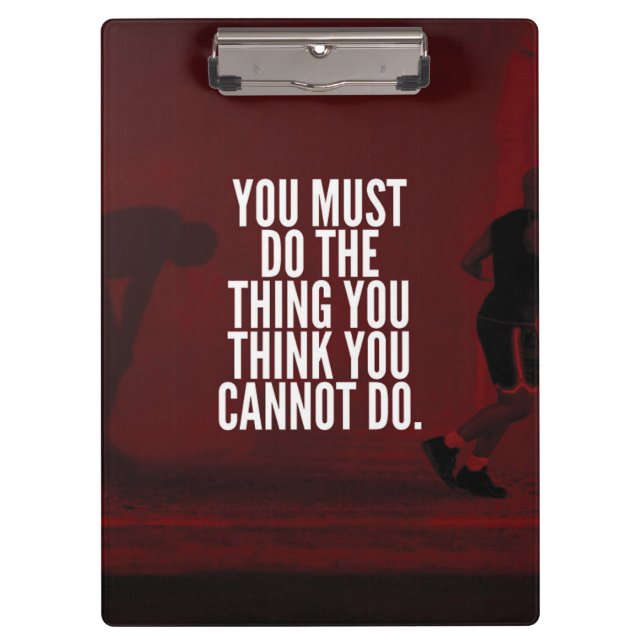 You Must Do - Workout Motivational Clipboard (Front)