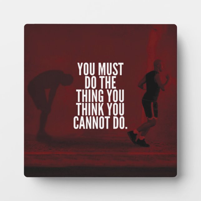 You Must Do - Workout Motivational Plaque (Front)