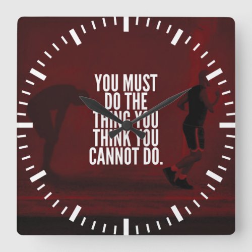 You Must Do _ Workout Motivational Square Wall Clock