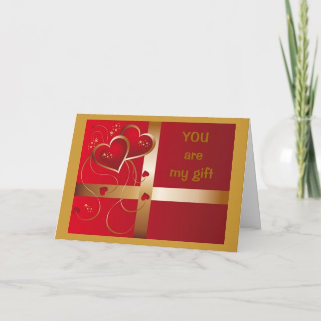 "YOU"-MY GIFT THAT GIVES ALL YEAR LONG-LOVE/CHMAS HOLIDAY CARD (Front)