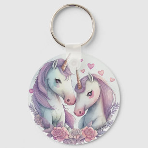 You, My Love, Are a True Unicorn Round Pillow Keychain