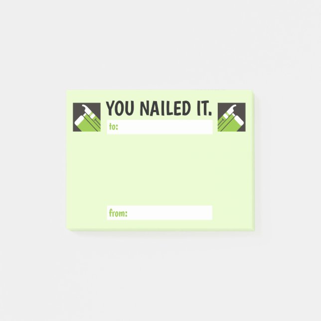 you nailed it kudos employee recognition post-its post-it notes (Front)