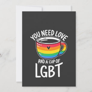 You Need Love and a Cup of LGBT Pride Month 2025 Invitation