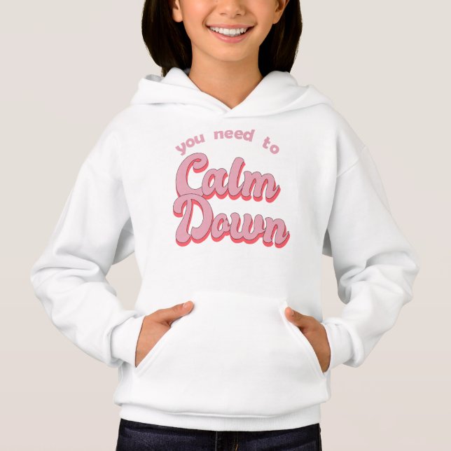 You Need To Calm Down Retro Style Hoodie (Front)