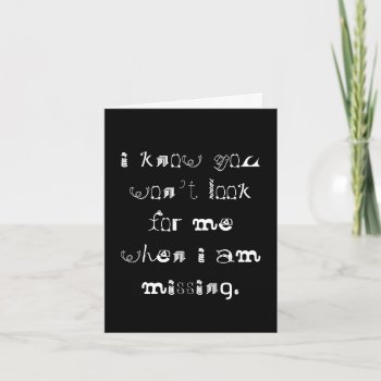 You Never Saw Me Holiday Card by asyrum at Zazzle