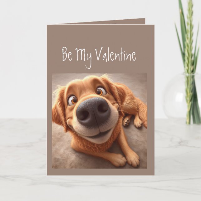 You Nose How Much I love you Cute Dog  Card (Front)